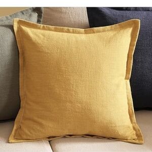 Yellow Throw Pillow Covers Set Of 2 Farmhouse Folded Edge 18 X 18